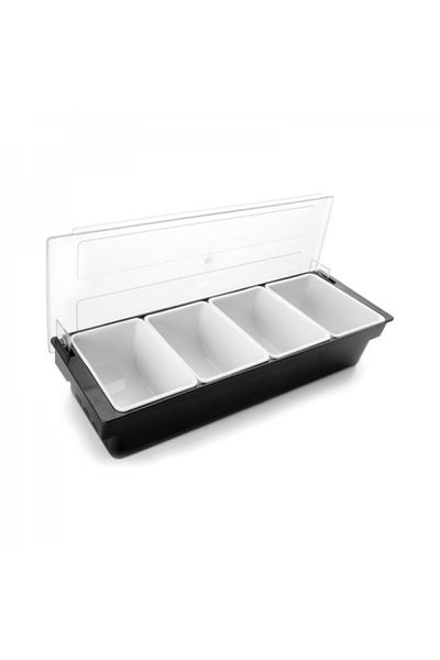 Lacor Box for ingredients and spices with lid and 4 compartments, 750 ml