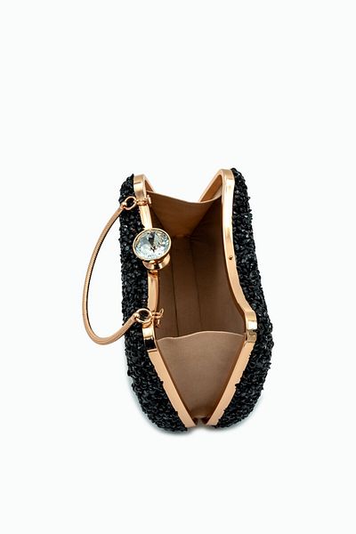 LAMİNTA Geanta de dama rochie de seara neagra Edwar