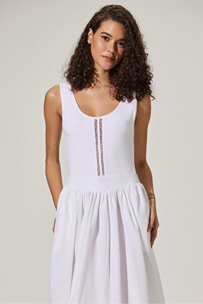White By Nature Designer Dress - Combed Cotton Detail