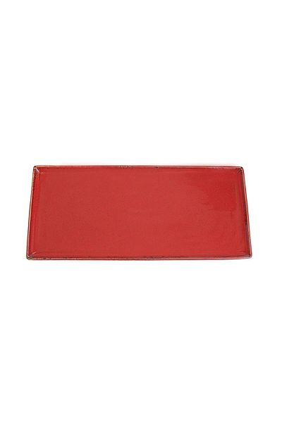 Porland Red Batut Cake Plate 16X35 cm 04Alm 001591