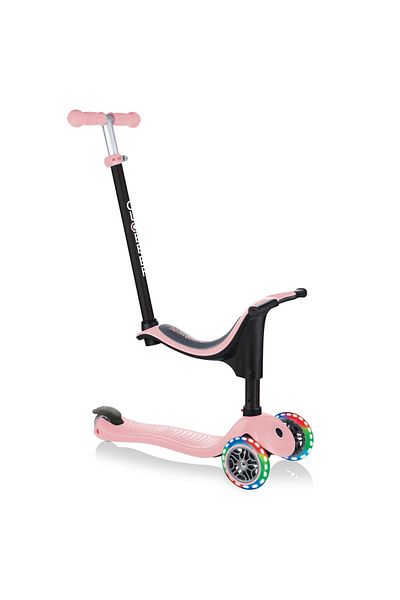 Globber Trotineta Globber Go-Up Sporty, 3 in 1, cu lumini, culoare roz pastel