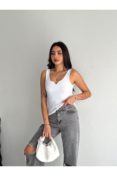 Noa Noa V-Neck Detailed Strappy Tank Top