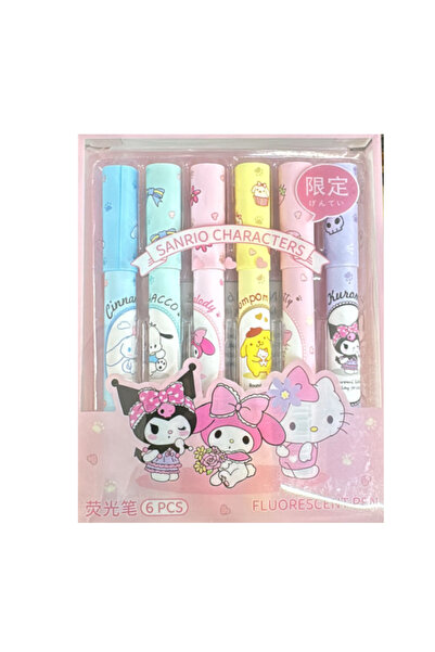 NETAVANTAJ Sanrio Kawaii Kuromi Karakterleri Sevimli Renkli Fosforlu Kalem