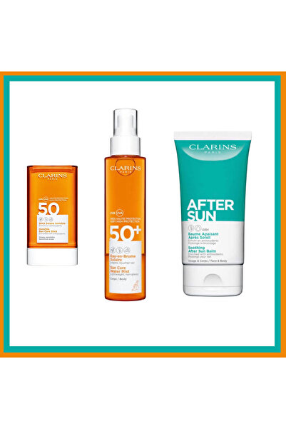Clarins Body Sun Care Vücut + Face Stick + After Sun 3lü Set