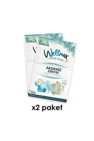 Wellnax Askılı Çekmece ve Dolap Koku Kesesi - Akdeniz Esintisi - 2 Adet