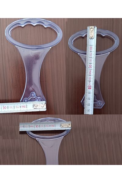 The Zey Gen Base Handle Transparent Base Handle Base Lifting Apparatus (Flexible Plastic) 6 Pieces