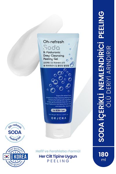 Orjena Oh-Refresh Soda&Hyaluronic Deep Cleansing Peeling Gel-Moisturizing Effective Cleansing Peeling -180Ml