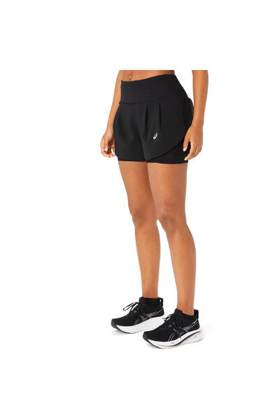 Asics ROAD 2-N-1 3.5IN SHORT Γυναικείο μαύρο σορτς 2012C975-001