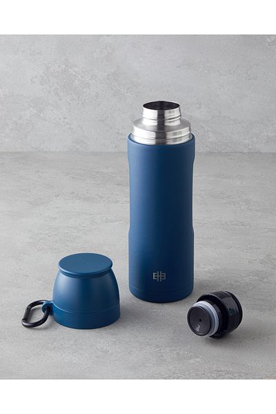 English Home Navy Blue 750 ml Good Mood Travel Mug Steel