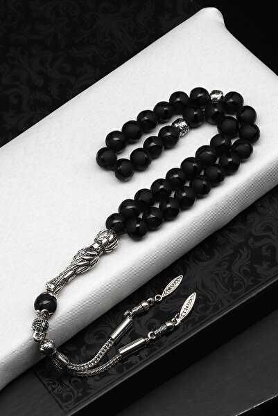 Alibaba Doğaltaş Ροζάριο από φυσική πέτρα οψιανού με μοτίβο μπάλας 8 mm Spher...