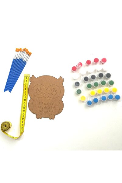 M&T WORKSHOP 10'lu Paket Ahşap Boyama Baykuş Boyama Kreş Okulöncesi Etkinlik ...