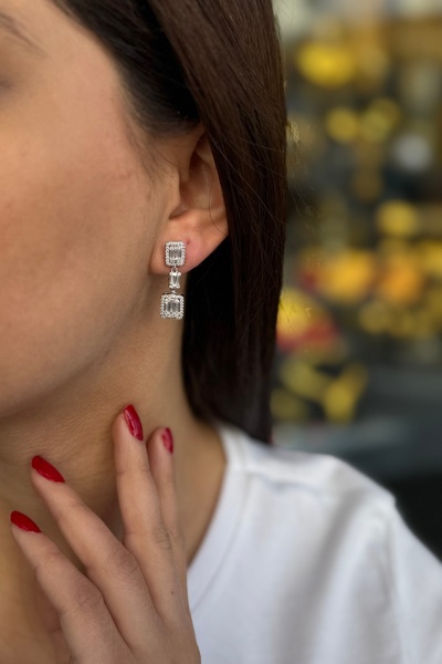 Genel Markalar 925 AYAR İTALYAN GÜMÜŞ BAGET KÜPE