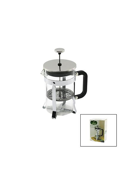 STOREMAX Prstorex Frechpress 350ml Glass Herb Strainer Metal Cage - Plastic Handle Metal Coated Pl