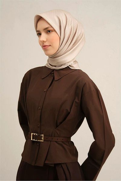 Armine Eșarfă din twill de mătase pură cu model 9348- 86
