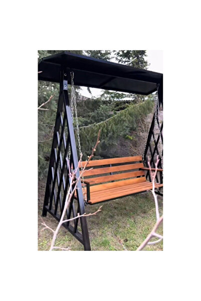 andekor Bahçe Salıncağı | 3 Kişilik Ahşap Teras Salıncağı