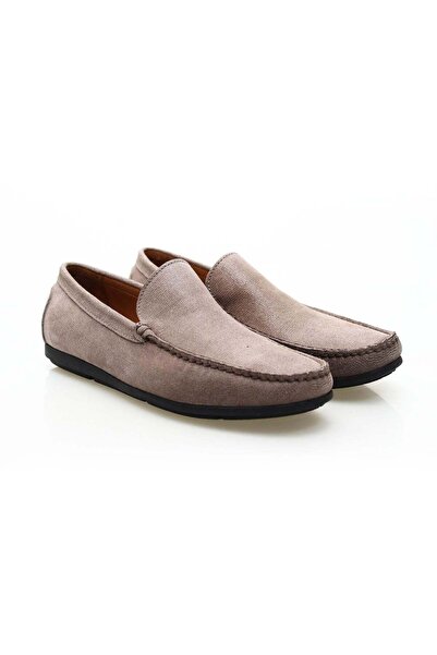 Butik Pantofi bărbătești din piele naturală, fără șireturi, de culoare nurcă.