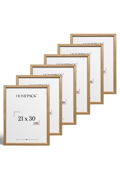 HOMEPACK Six-Piece Wooden Frame with Mdf Legs Ahsap6Li21X30