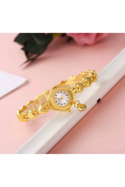 pullmarkt Love Serisi - Kalpli Charm Kadın Kol Saati Vintage