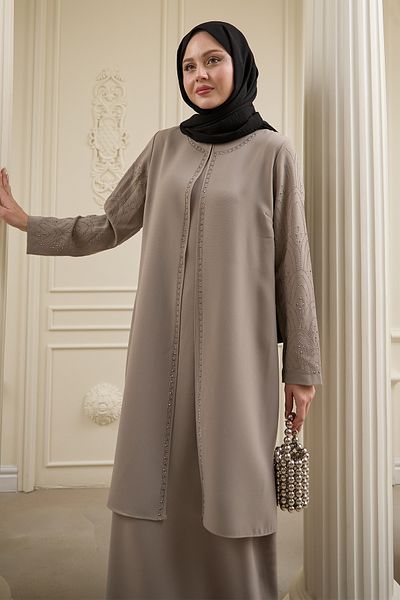 InStyle Embroidered Cover Detail Stone Ferace