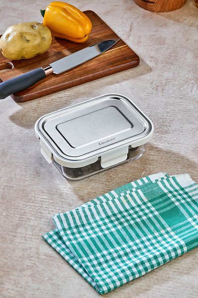 Cooker حاوية تخزين زجاجية سعة 640 مل – مانعة للتسرب، مع غطاء من الفولاذ المقاوم للصدأ، لحفظ الطعام