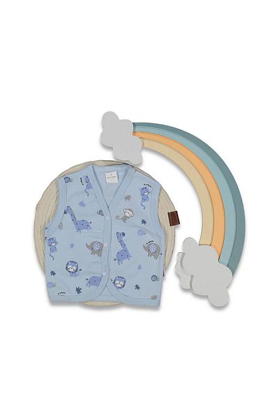 ELBEBEK Cute Animals Patterned Seasonal Baby Combed Cotton Vest 100% Cotton