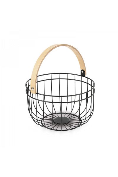 Lacor Steel basket with handle for fruit, 25.2x17.7 cm