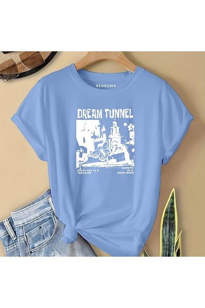 BENROMA 1 produs este un cadou pentru achiziții de 6 și peste Tricou pentru copii imprimat Dream Tunnel