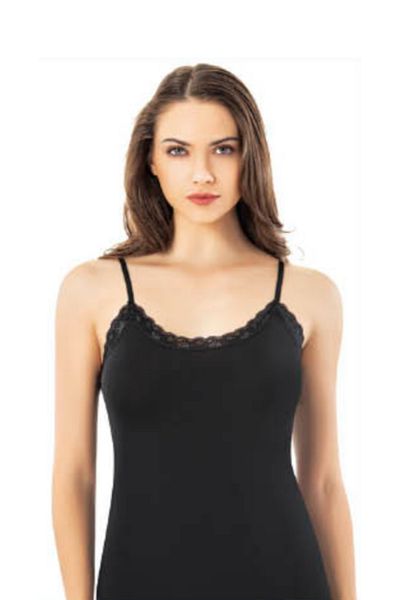 Pijamarket Lacy Thin Strap Lycra Modal Women's Undershirt