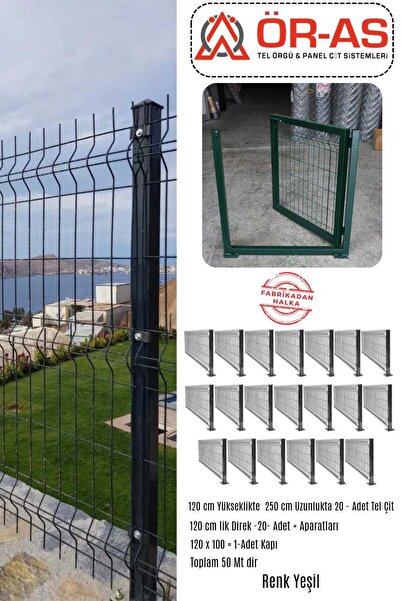 ÖR-AS TEL ÖRGÜ & PANEL ÇİT SİSTEMLERİ Panel Çit Takım ( 120 Cm Yükseklik  50 ...