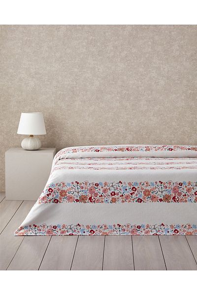 English Home Plant Salmon 200X220 cm |   Vintage Sculpture |   Floranal |   Double |   It's Laden with Cotton