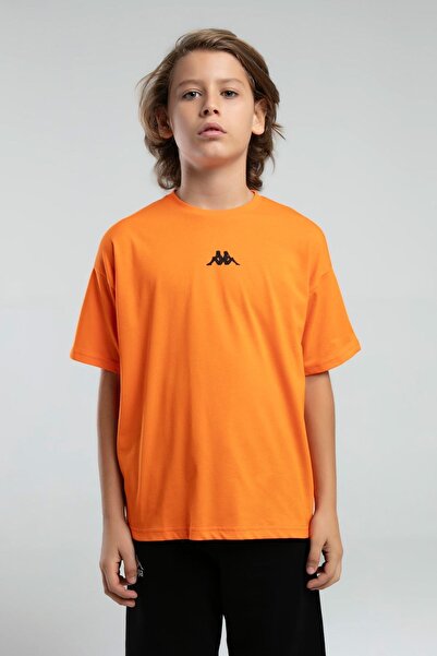 Kappa Хлопчача футболка з принтом на спині, 5-16 років, помаранчева