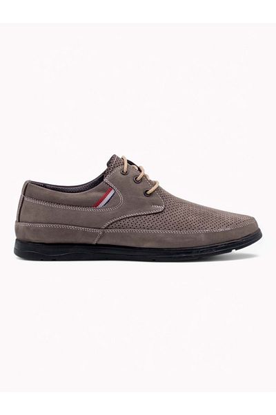 ZAC SHOES Ανδρικά παπούτσια - Nubuck για ορθοπεδικά διάτρητα κορδόνια άμμος