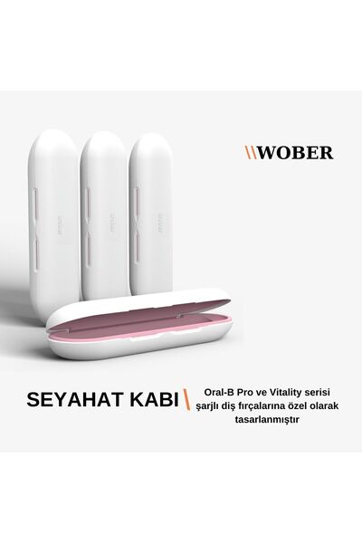 Wober Şarjlı Diş Fırçası Için Seyahat Kabı, Sadece Oral B Pro1, Vitality Ve Starter Serisine Uyumlu