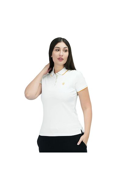 Giordano Women's Slim Fit Embroidery Bold Polo (Liquid Touch)