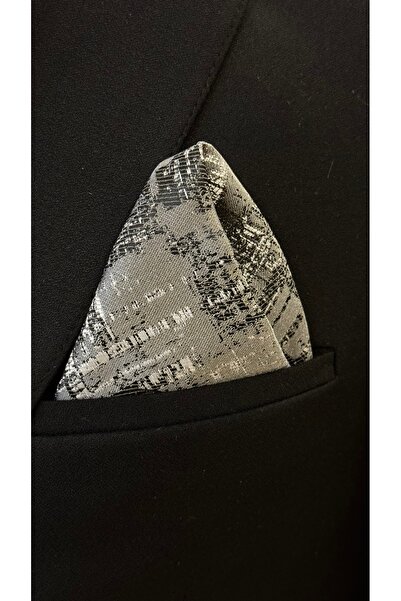 Dearmise Преміум краватка та хустинка в подарунковій коробці з сірим візерунком