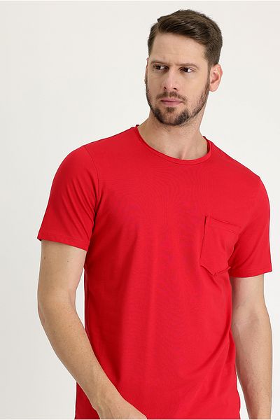 Kiğılı Crew Neck Slim Fit Slim Fit Cotton T-Shirt