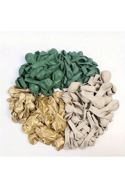 Balon marketi Set of 60 Balloon Chains – Chrome Gold, Eucalyptus and Sea Sand Concept