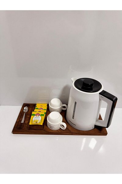 AR&MA WOOD 1 Piece Kettle Presentation Tray, Hotel Presentation Tray, Cup Tea Coaster, Kettle Presentation Holder, Ayous Thermo