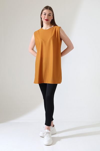 Talsmoda Tals Moda Tan Color Wide Fit Zero Sleeve Bulz & Tunic