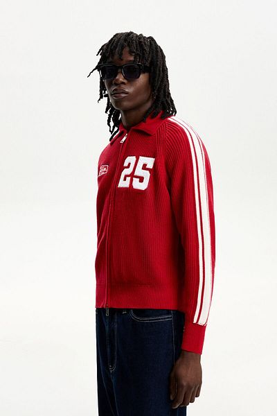 Bershka Retro zip-up jacket with patches