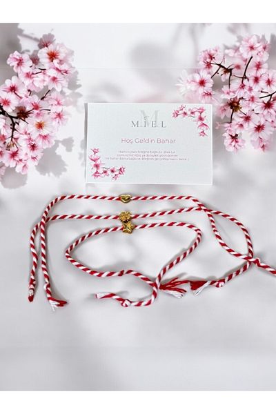 M Miel Set of 3 Martenitska Bracelets and Lucky Bracelets