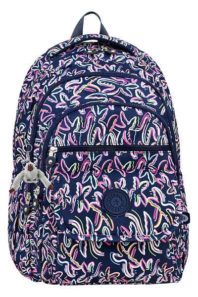 Çantaland Luxury Patterned Medium Size Backpack with Monkey Keychain Gift