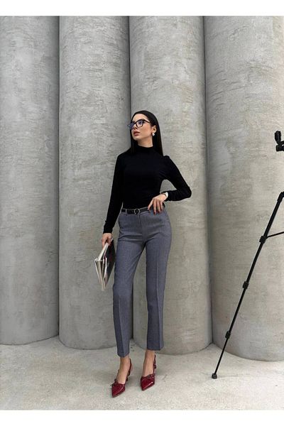 CAN Belted Skinny Leg Trousers