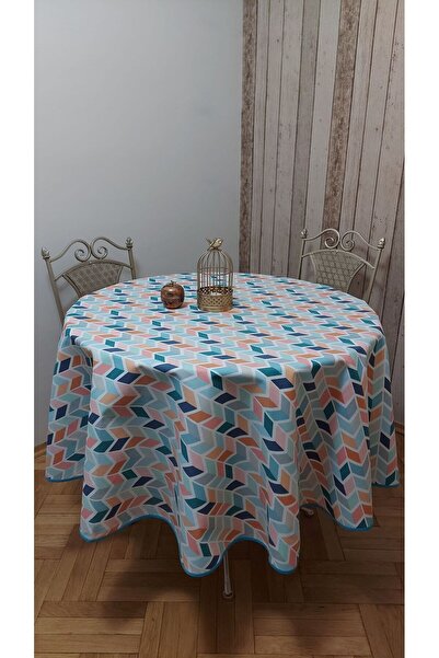 gonk Round, Duck (Liquid Pusher, Stain-Resistant) Fabric, Tablecloth