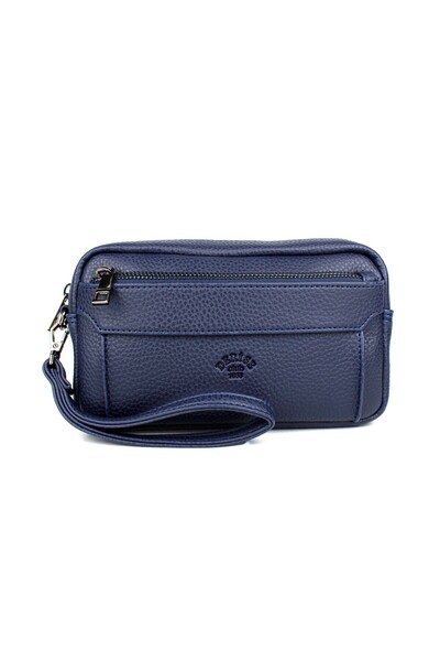 deri,se club Men's Navy Blue Luxury Handbag with Belt and Bracelet