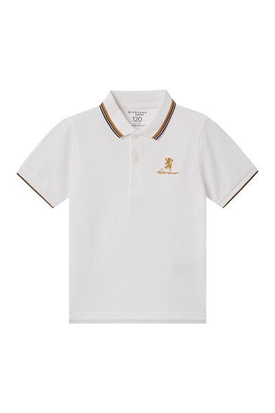 Giordano Junior's Slim Fit Cotton Pique Signature Embroidery Polo