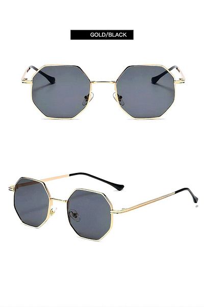 Chunky Frame نظارة شمسية هندسية باللون الأسود للجنسين