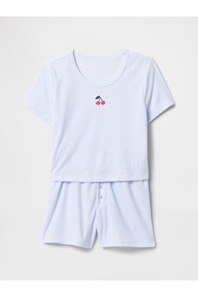GAP Kız Çocuk Mavi Şort Pijama Takımı