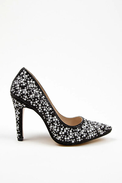 La Vivien Women's Pearl Embroidered 11 cm Thin Heeled Evening Dress Shoes