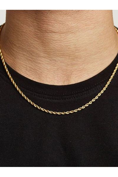 M Miel Men's Gold Twist Detail Necklace